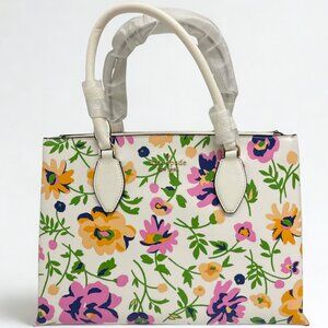 Kate Spade Medium Satchel in Candied Flowers Pattern (Cream/Multi)